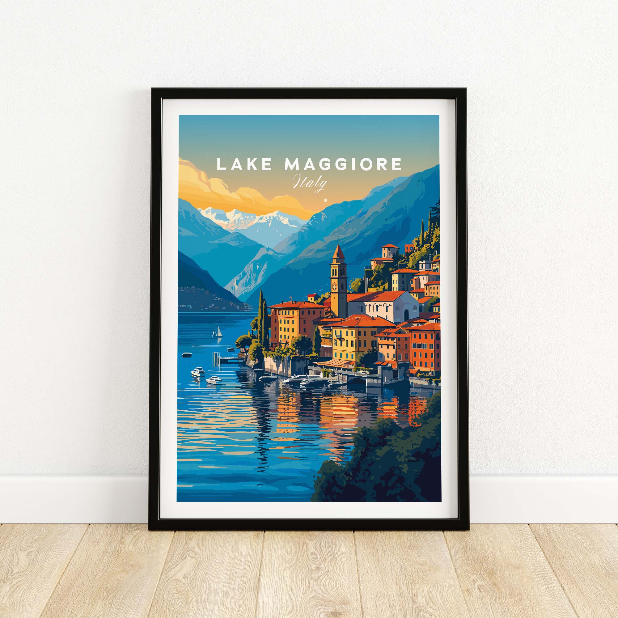 Lake Maggiore Print part of our best collection or travel posters and prints - ThisArtWorld