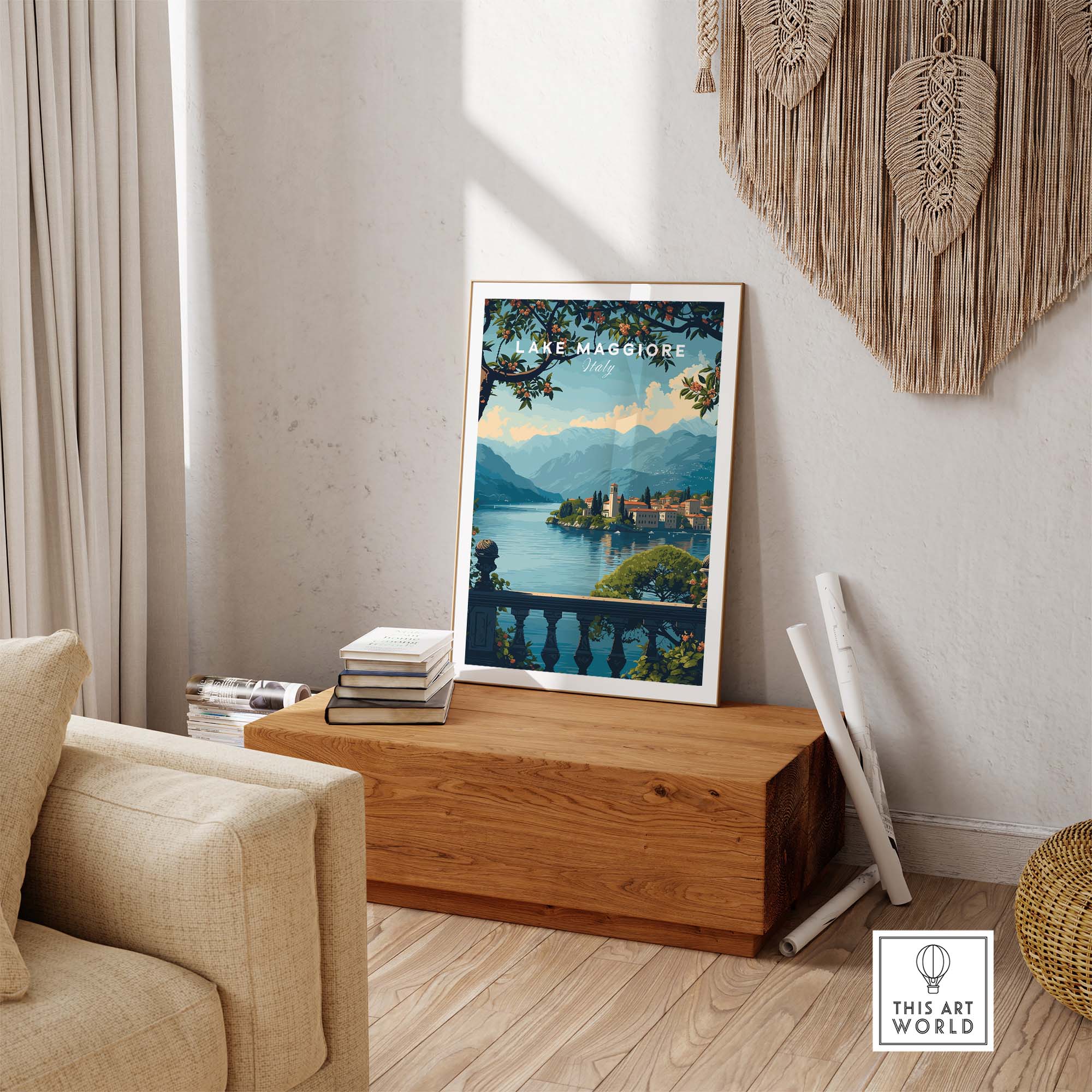 Lake Maggiore Travel Poster part of our best collection or travel posters and prints - ThisArtWorld