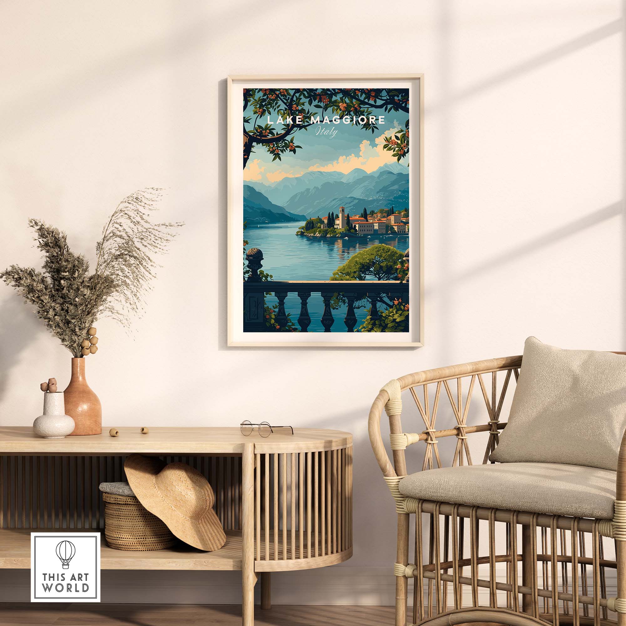 Lake Maggiore Travel Poster part of our best collection or travel posters and prints - ThisArtWorld