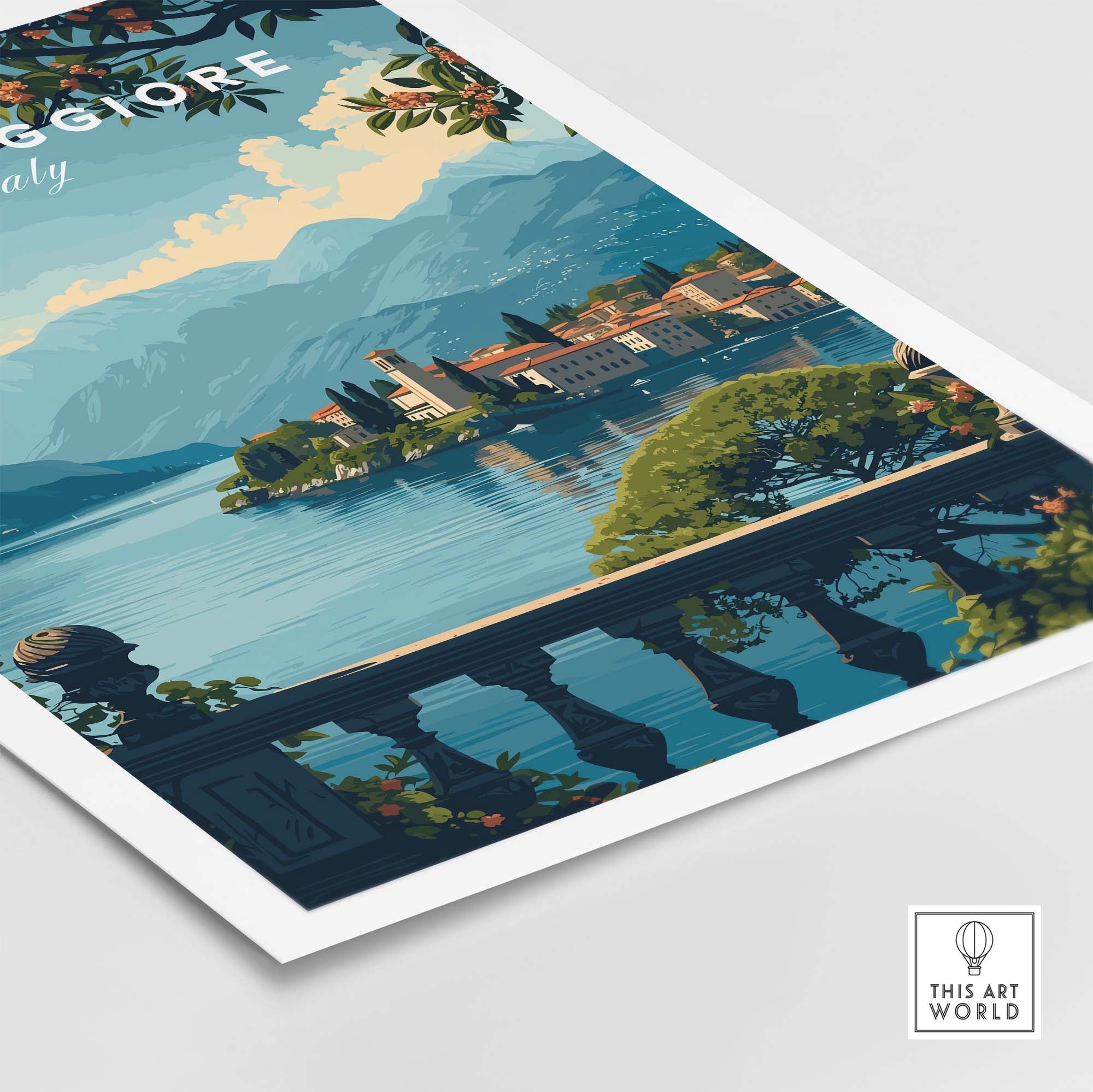 Lake Maggiore Travel Poster part of our best collection or travel posters and prints - ThisArtWorld