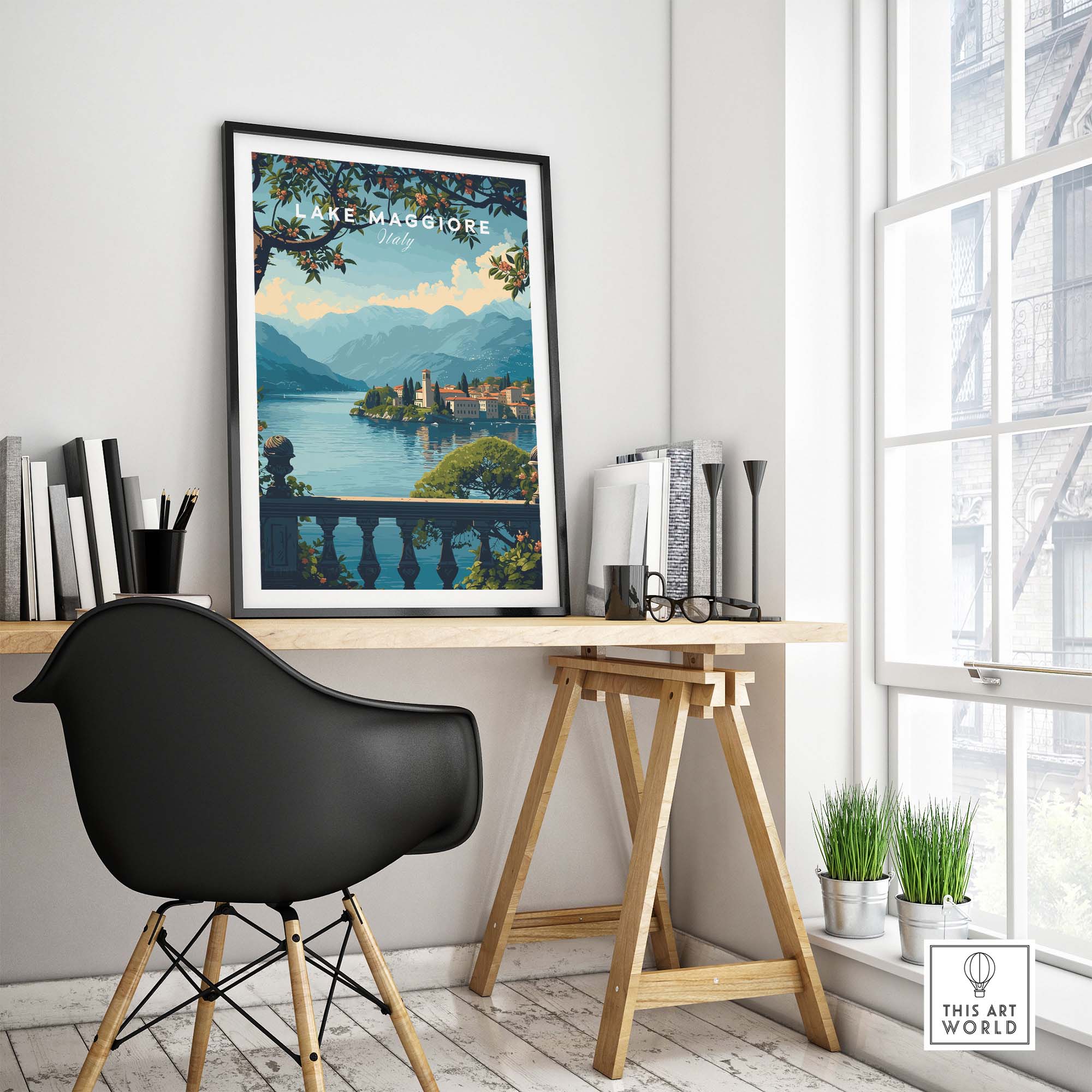 Lake Maggiore Travel Poster part of our best collection or travel posters and prints - ThisArtWorld