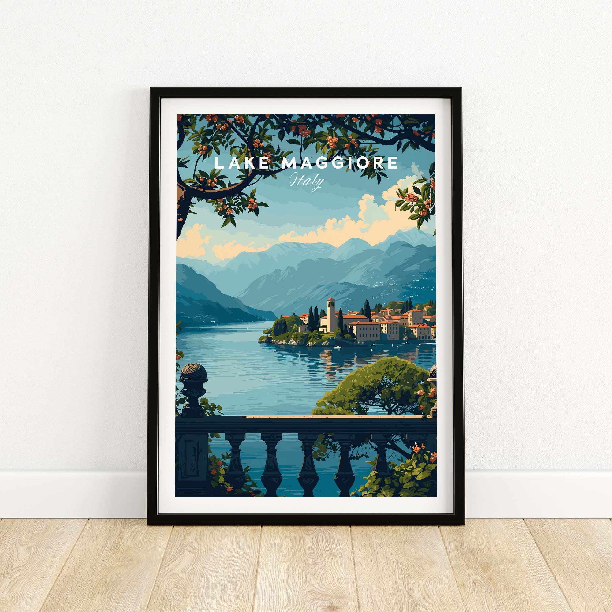 Lake Maggiore Travel Poster part of our best collection or travel posters and prints - ThisArtWorld