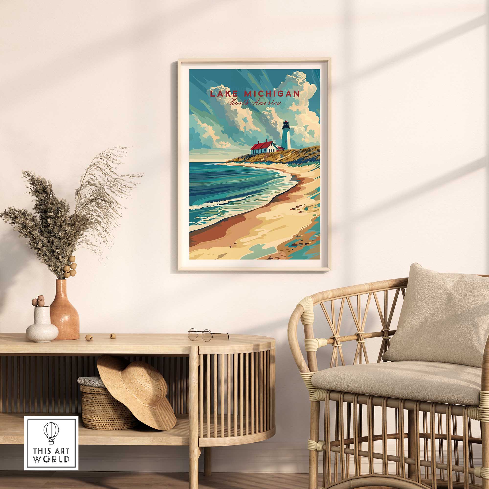 Lake Michigan Art Print-This Art World
