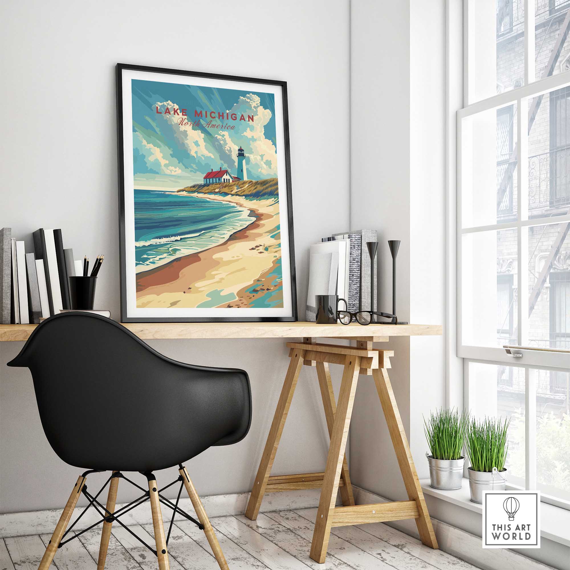 Lake Michigan Art Print-This Art World