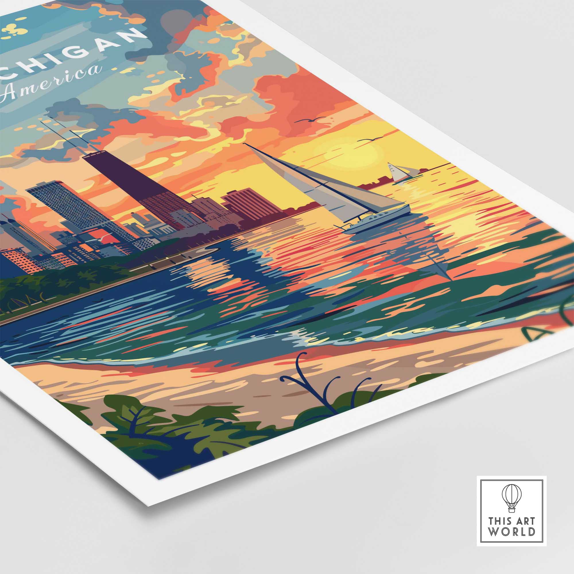 Lake Michigan Poster-This Art World