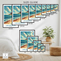Lake Michigan Poster Art-This Art World
