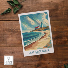 Lake Michigan Poster Art-This Art World