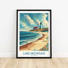 Lake Michigan Poster Art-This Art World