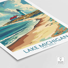 Lake Michigan Poster Art-This Art World