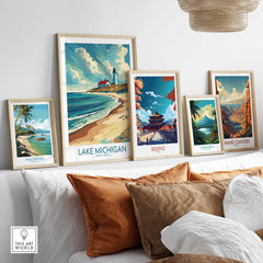 Lake Michigan Poster Art-This Art World