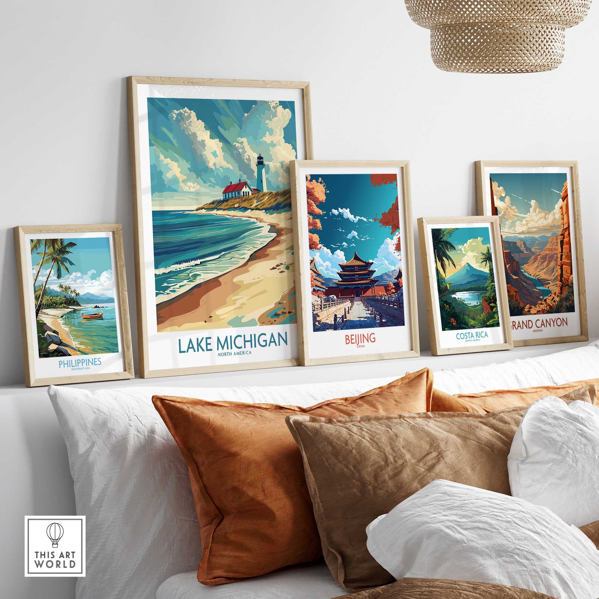 Lake Michigan Poster Art-This Art World