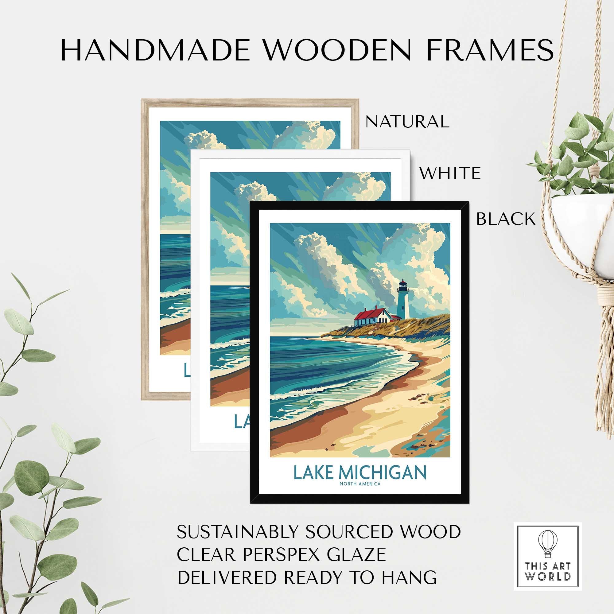 Lake Michigan Poster Art-This Art World