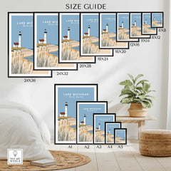 Lake Michigan Poster Great Lakes-This Art World