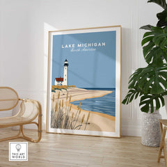 Lake Michigan Poster Great Lakes-This Art World