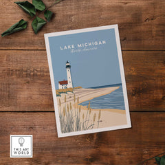 Lake Michigan Poster Great Lakes-This Art World