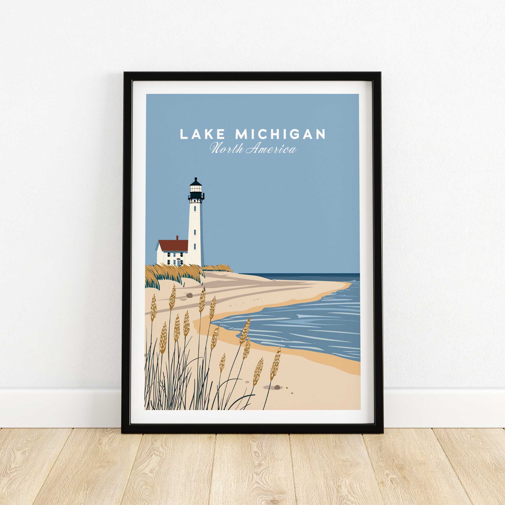 Lake Michigan Poster Great Lakes-This Art World