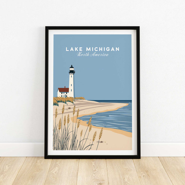 Lake Michigan Poster Great Lakes-This Art World