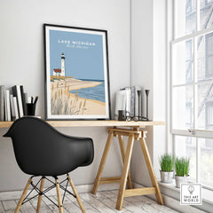 Lake Michigan Poster Great Lakes-This Art World