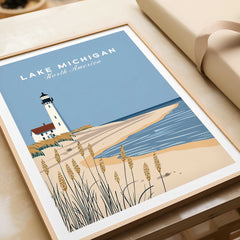 Lake Michigan Poster Great Lakes-This Art World