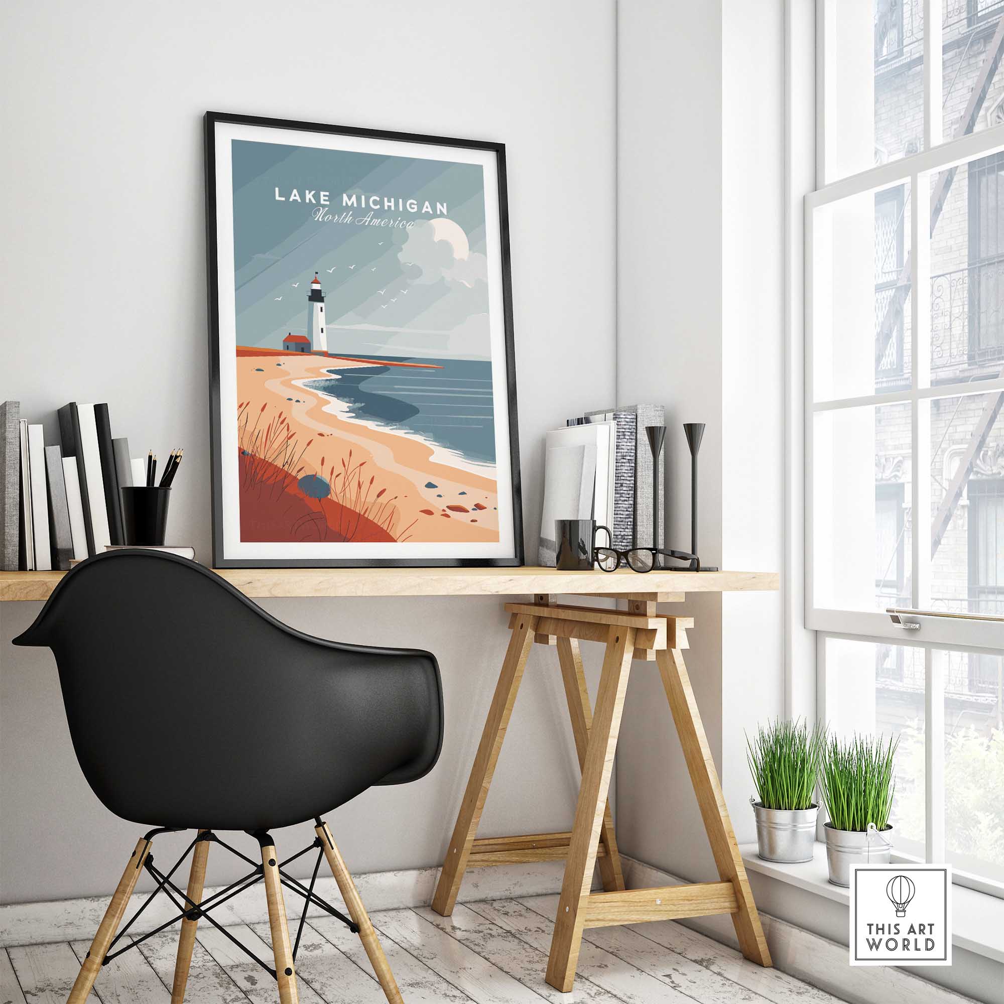 Lake Michigan Print-This Art World