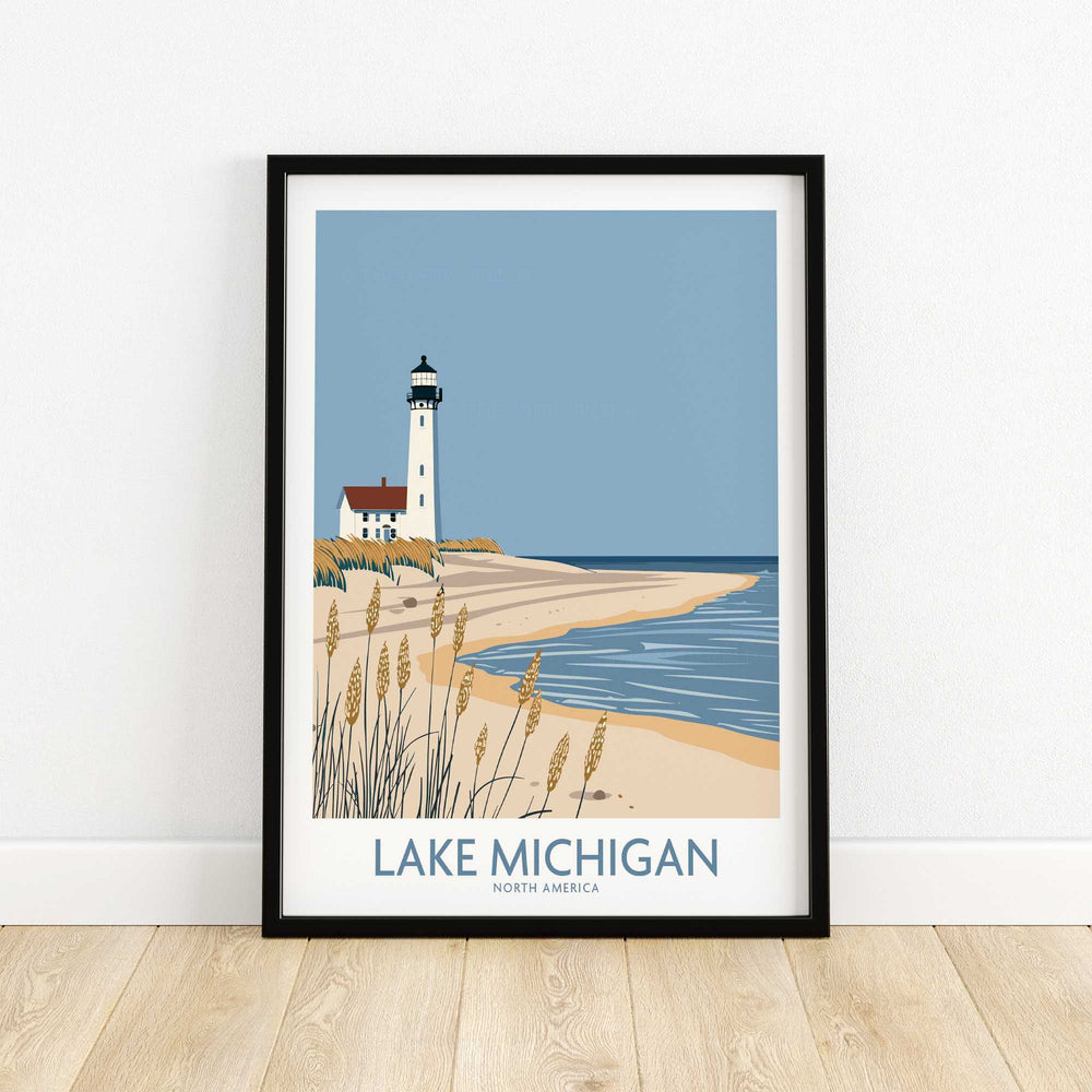 Lake Michigan Print Great Lakes-This Art World