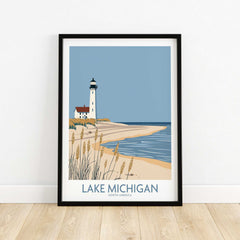 Lake Michigan Print Great Lakes-This Art World