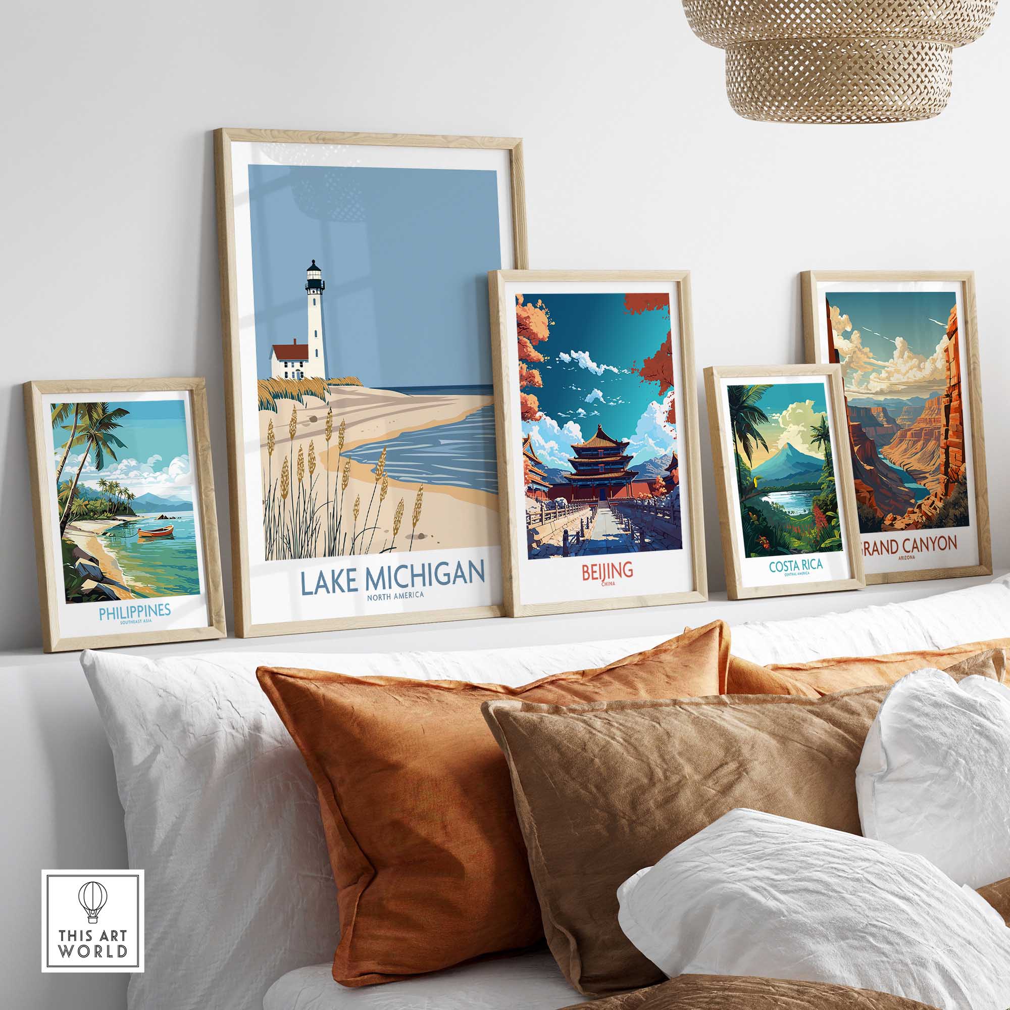 Lake Michigan Print Great Lakes-This Art World