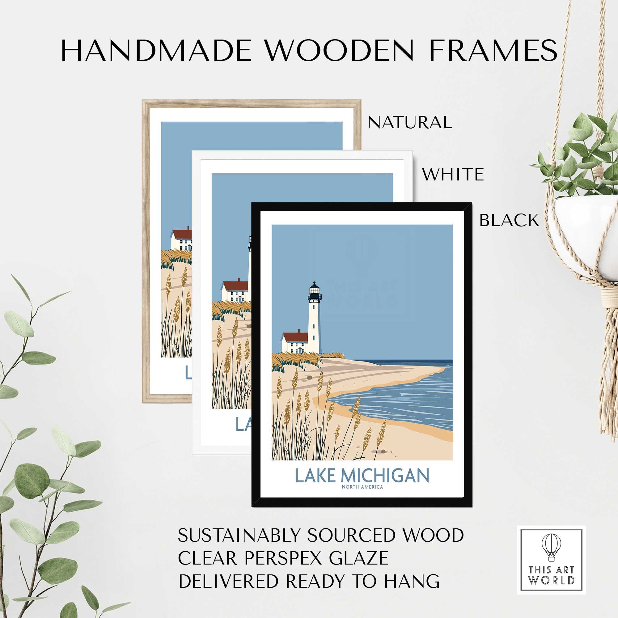 Lake Michigan Print Great Lakes-This Art World