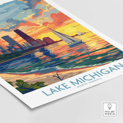 Lake Michigan Travel Poster-This Art World