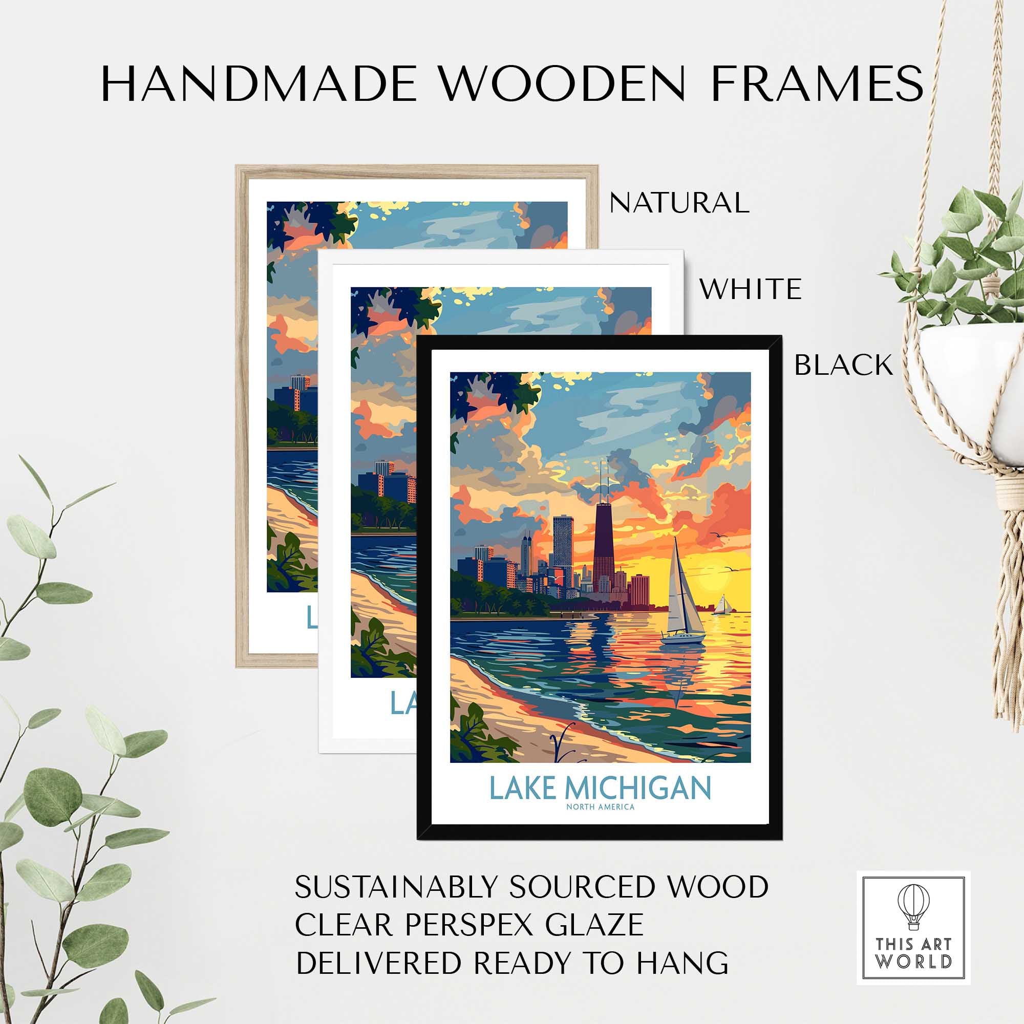 Lake Michigan Travel Poster-This Art World