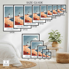 Lake Michigan Travel Print-This Art World