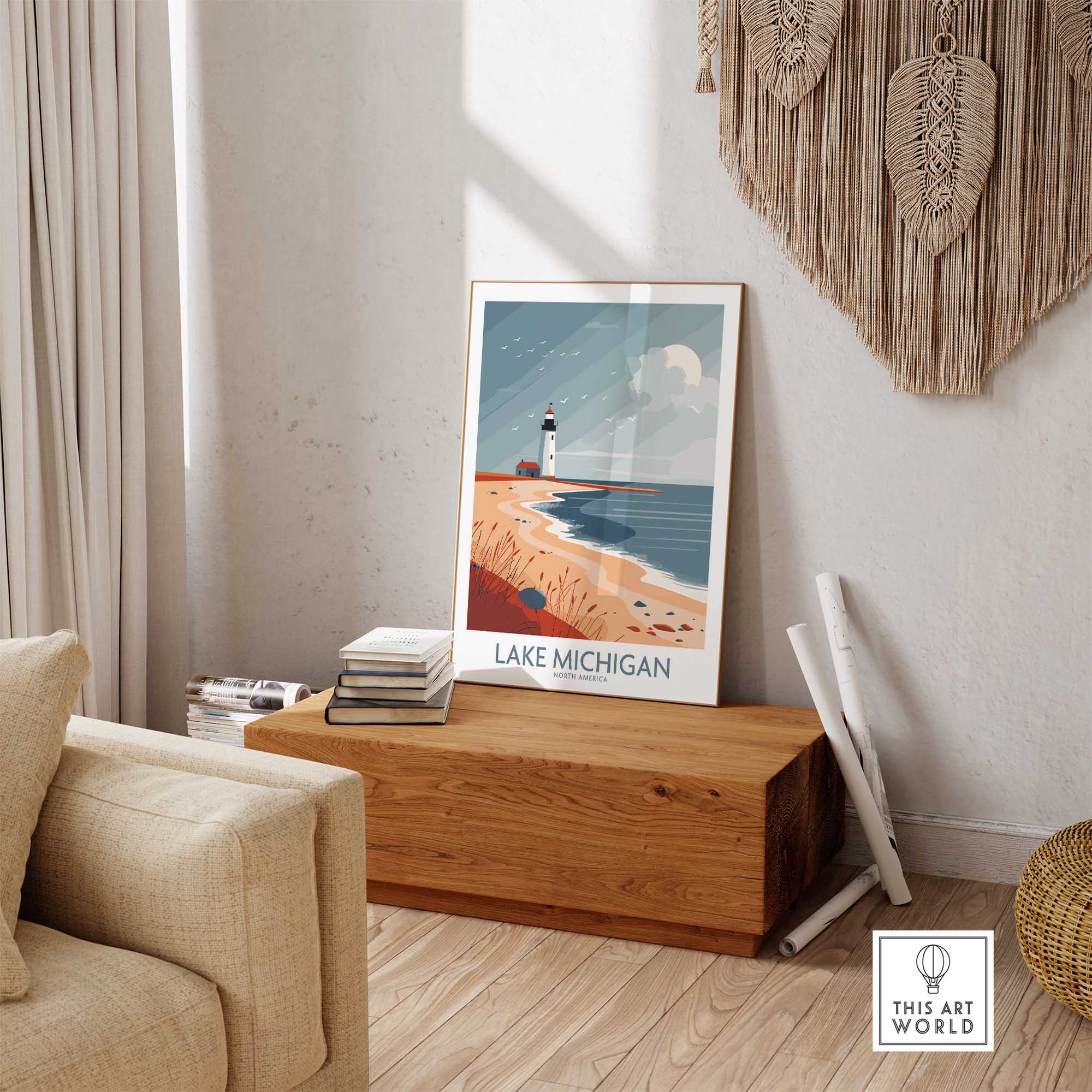 Lake Michigan Travel Print-This Art World