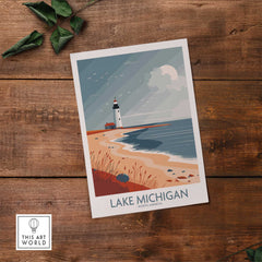 Lake Michigan Travel Print-This Art World