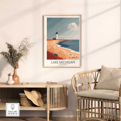 Lake Michigan Travel Print-This Art World
