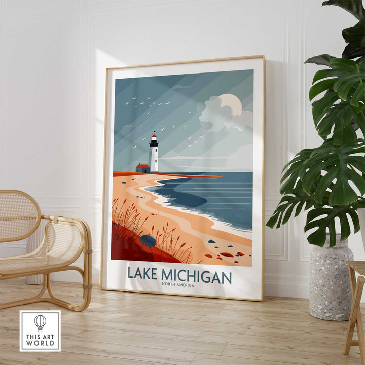 Lake Michigan Travel Print-This Art World