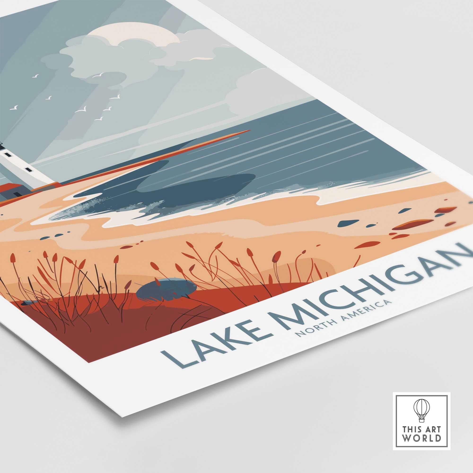 Lake Michigan Travel Print-This Art World