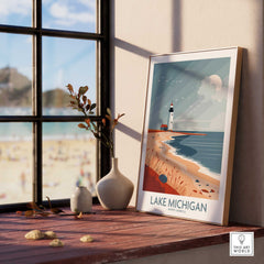 Lake Michigan Travel Print-This Art World