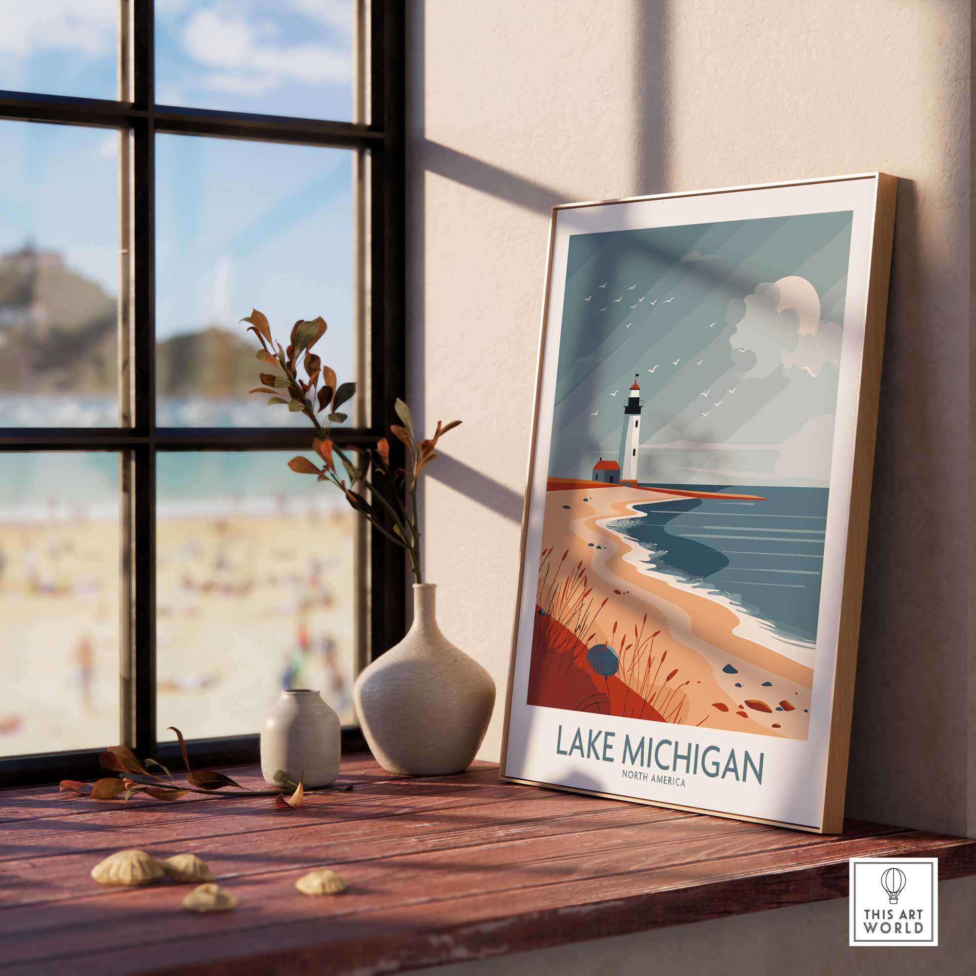 Lake Michigan Travel Print-This Art World