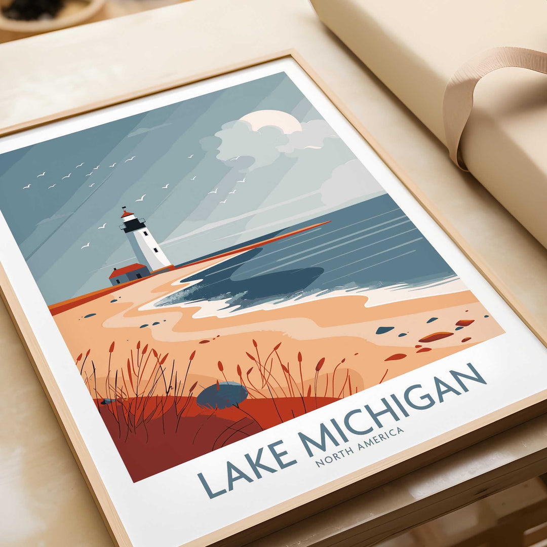 Lake Michigan Travel Print-This Art World