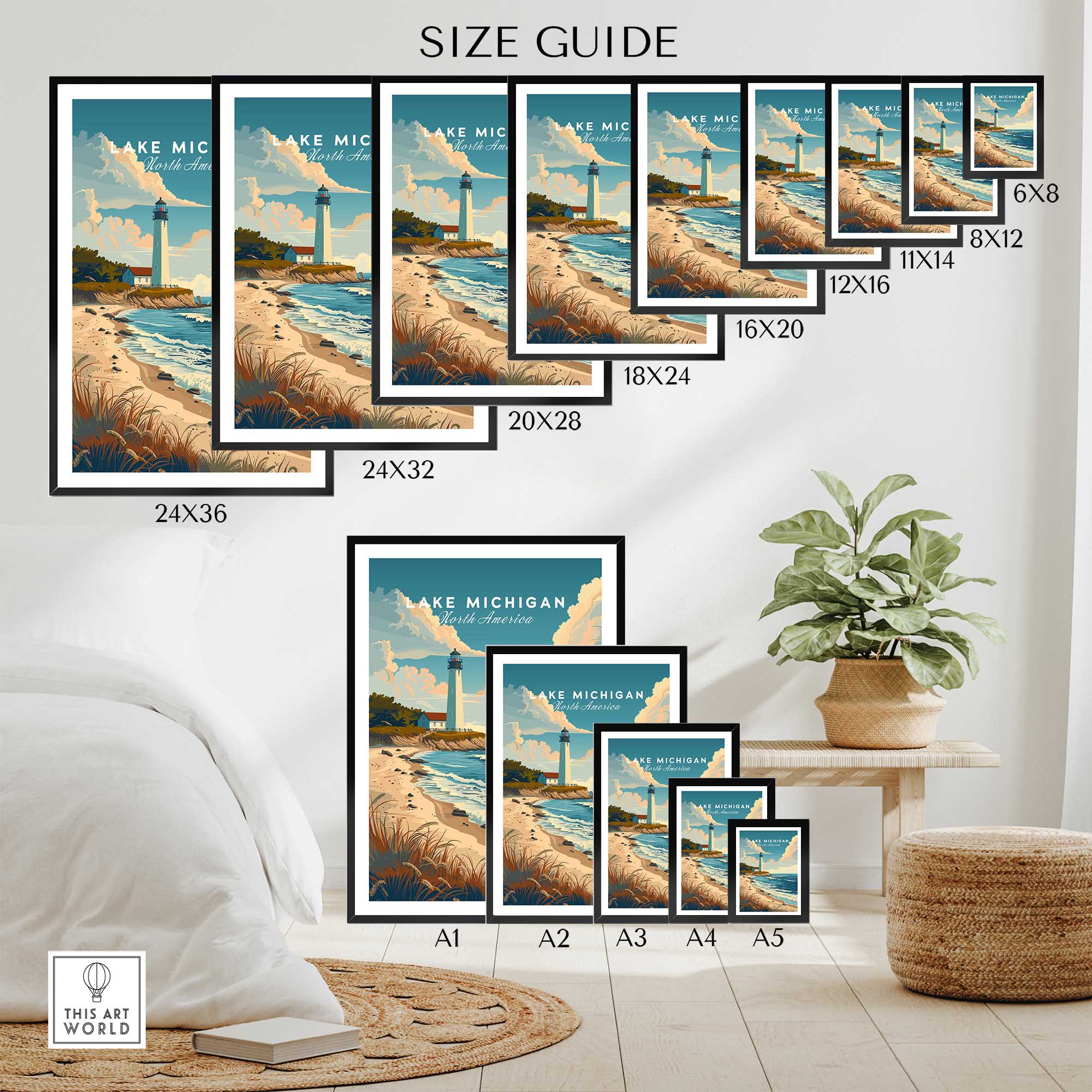 Lake Michigan Wall Art-This Art World