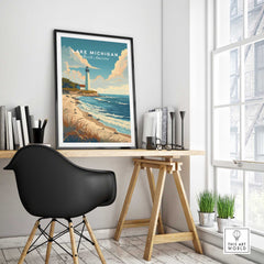 Lake Michigan Wall Art-This Art World