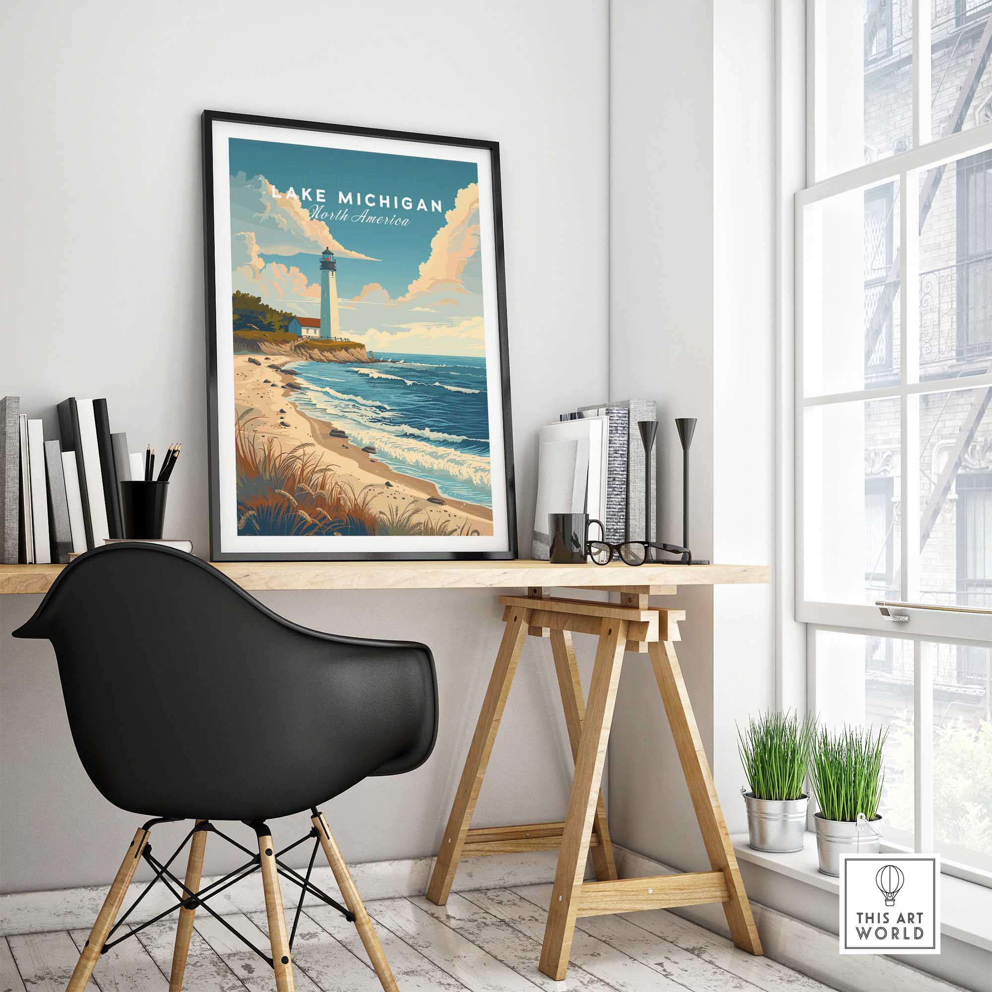 Lake Michigan Wall Art-This Art World