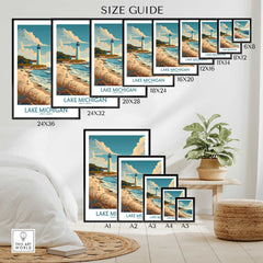 Lake Michigan Wall Art Print-This Art World