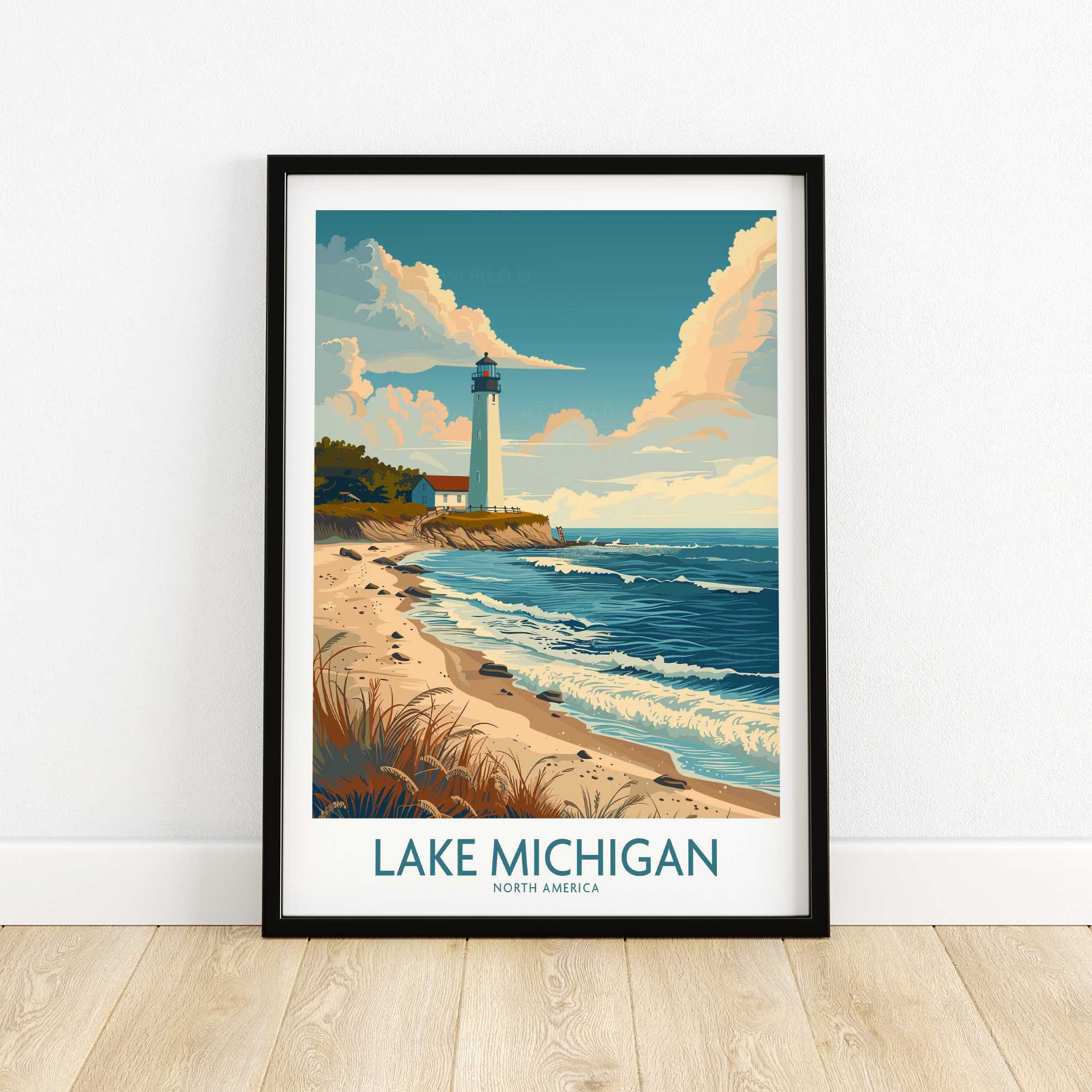 Lake Michigan Wall Art Print-This Art World
