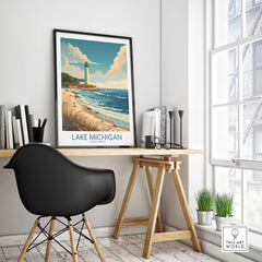 Lake Michigan Wall Art Print-This Art World