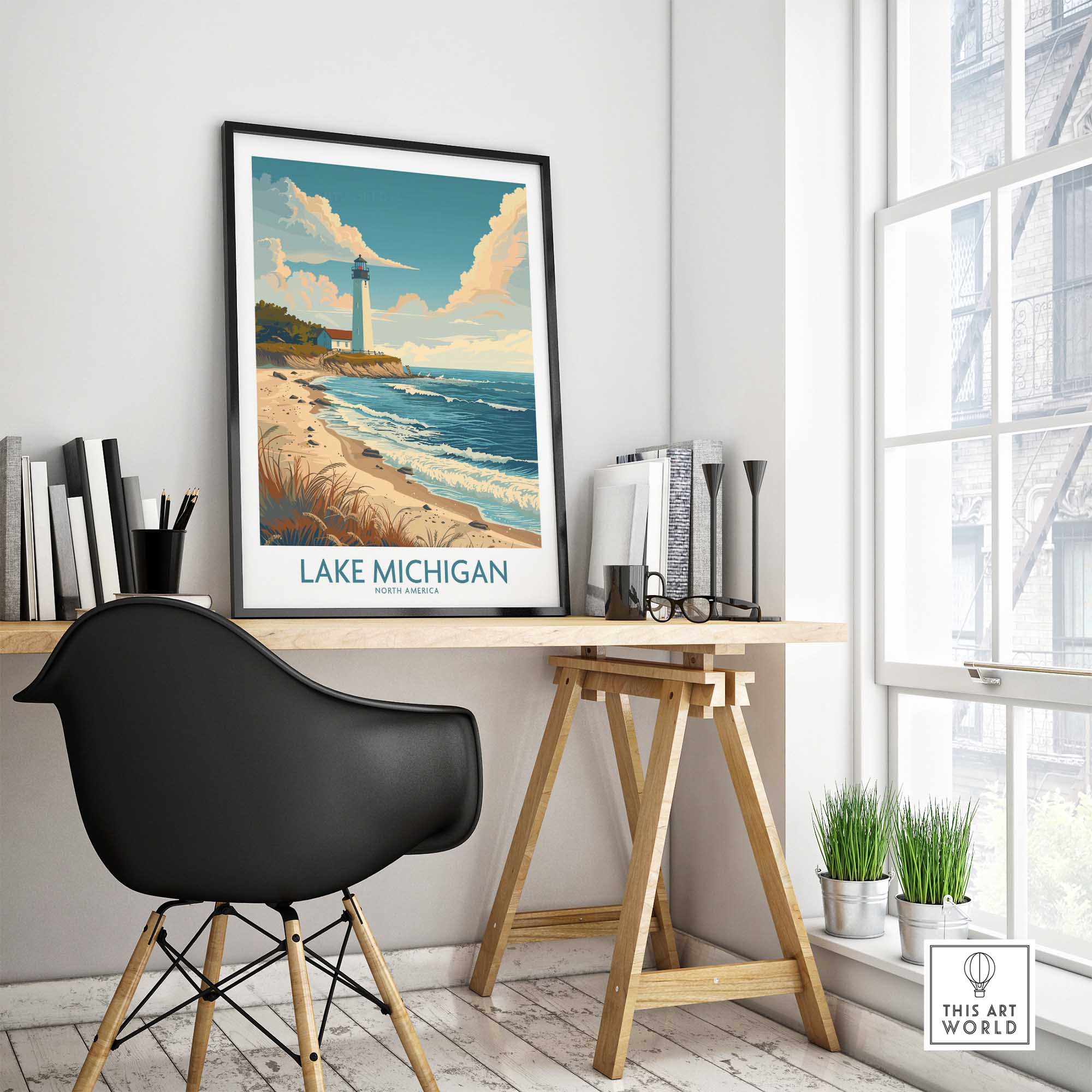 Lake Michigan Wall Art Print-This Art World
