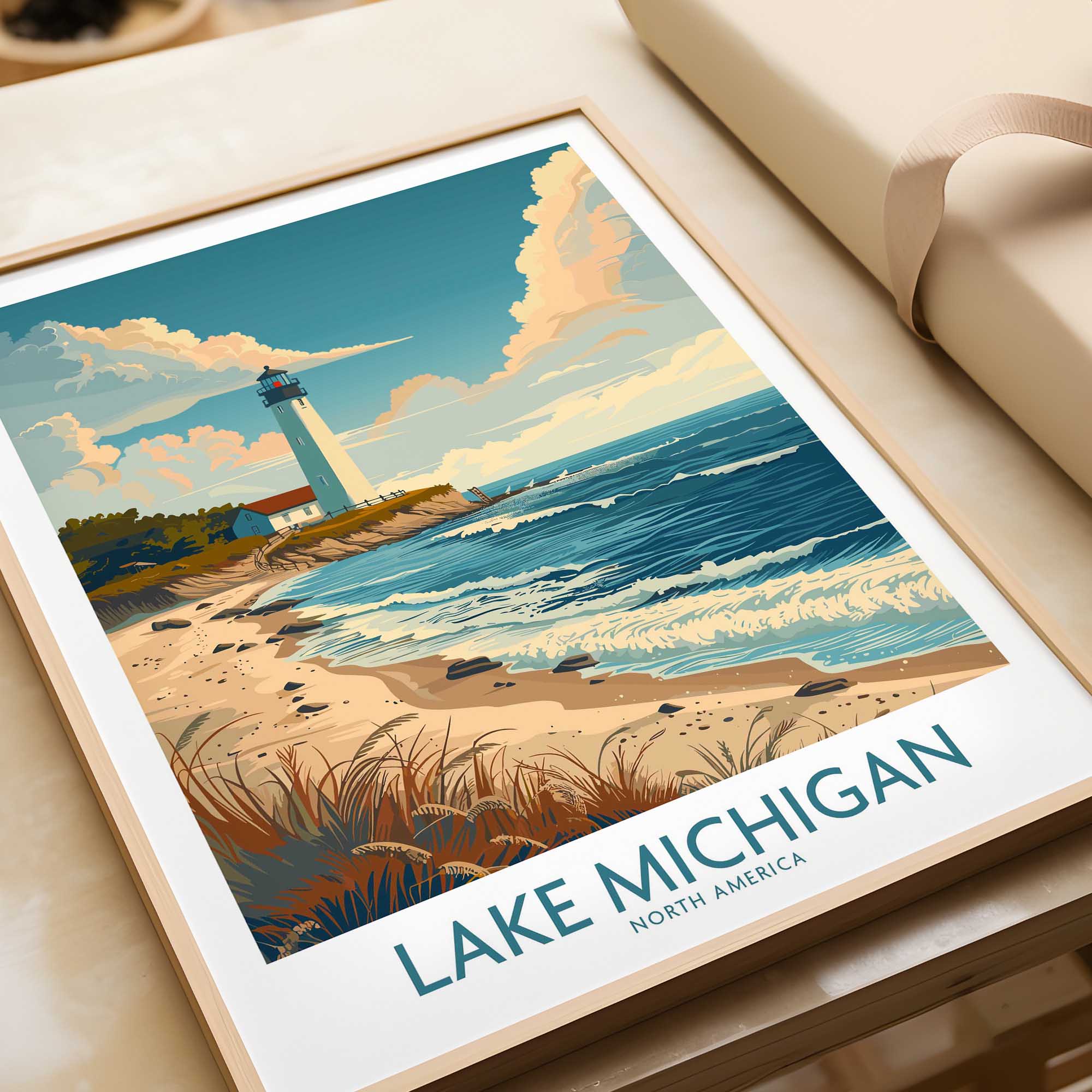 Lake Michigan Wall Art Print-This Art World