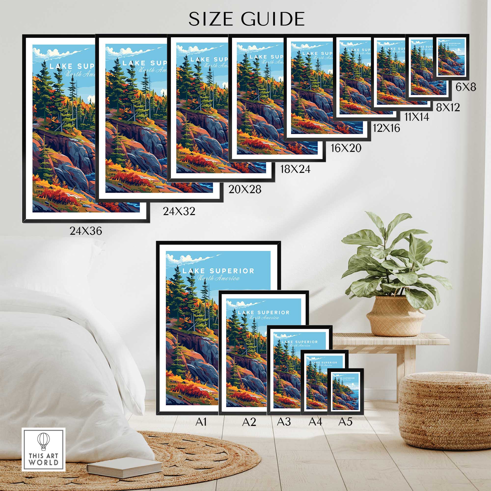 Lake Superior Poster - Great Lakes-This Art World