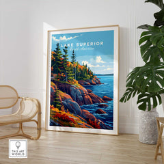 Lake Superior Poster - Great Lakes-This Art World