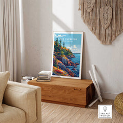 Lake Superior Poster - Great Lakes-This Art World